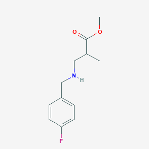 molecular formula C12H16FNO2 B6352621 Methyl 3-{[(4-fluorophenyl)methyl]amino}-2-methylpropanoate CAS No. 1154283-15-4