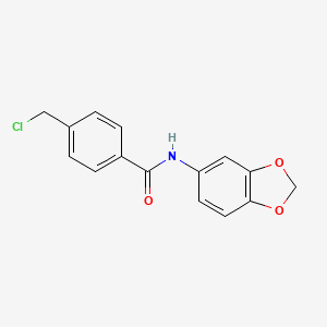 molecular formula C15H12ClNO3 B6352759 N-(Benzo[d][1,3]dioxol-5-yl)-4-(chloromethyl)benzamide CAS No. 1097079-93-0