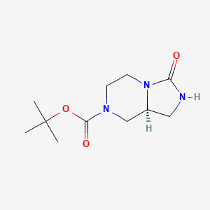molecular formula C11H19N3O3 B6352808 tert-Butyl (S)-3-oxohexahydroimidazo[1,5-a]pyrazine-7(1H)-carboxylate CAS No. 1808248-64-7