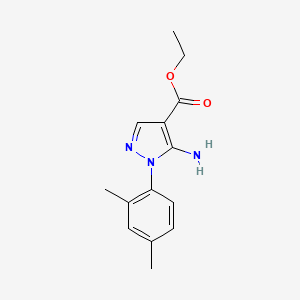 molecular formula C14H17N3O2 B6352909 Ethyl 5-amino-1-(2,4-dimethylphenyl)-1H-pyrazole-4-carboxylate CAS No. 1019009-93-8