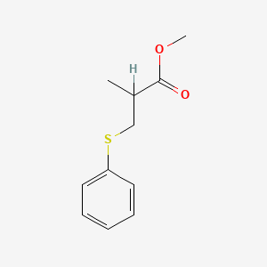 molecular formula C11H14O2S B6352920 Methyl 3-(phenylthio)isobutyrate CAS No. 777-80-0