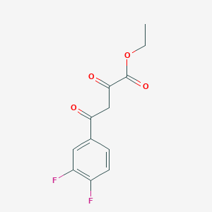 molecular formula C12H10F2O4 B6352949 Ethyl 4-(3,4-difluorophenyl)-2,4-dioxobutanoate CAS No. 1019380-60-9