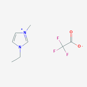 molecular formula C8H11F3N2O2 B063530 1-Ethyl-3-methylimidazolium trifluoroacetate CAS No. 174899-65-1