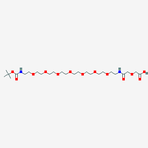 molecular formula C25H48N2O13 B6353284 alpha-t-Butyloxycarbonylamino-omega-diglycolic acid octa(ethylene glycol) CAS No. 600141-83-1