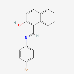 molecular formula C17H12BrNO B6353295 1-(4-Bromophenyliminomethyl)-2-naphthol CAS No. 3230-63-5