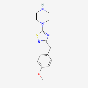 1-{3-[(4-Methoxyphenyl)methyl]-1,2,4-thiadiazol-5-yl}piperazine