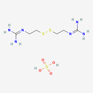 molecular formula C6H18N6O4S3 B6353629 1-[2-[2-(diaminomethylideneamino)ethyldisulfanyl]ethyl]guanidine;sulfuric acid CAS No. 91774-54-8