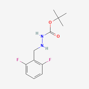molecular formula C12H16F2N2O2 B6353855 Tert-butyl 2-(2,6-difluorobenzyl)hydrazinecarboxylate CAS No. 1699360-88-7