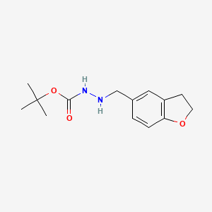 molecular formula C14H20N2O3 B6353866 Tert-butyl 2-((2,3-dihydrobenzofuran-5-yl)methyl)hydrazinecarboxylate CAS No. 1693963-19-7
