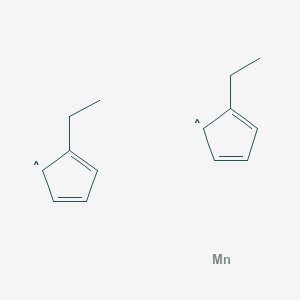 molecular formula C14H18Mn B6353895 bis(2-ethylcyclopenta-1,3-diene);manganese(2+) CAS No. 101923-26-6