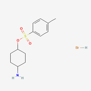 molecular formula C13H20BrNO3S B6354159 trans-4-Aminocyclohexyl p-tolunesulphonate HBr CAS No. 29493-37-6