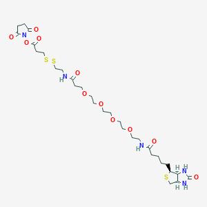 molecular formula C30H49N5O11S3 B6354175 Biotin-PEG4-S-S-NHS CAS No. 1260247-51-5
