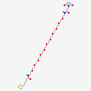 molecular formula C39H69N3O15S2 B6354190 Lipoamide-PEG11-Mal 