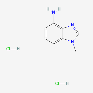 molecular formula C8H11Cl2N3 B6354356 1-methyl-1H-benzo[d]imidazol-4-amine dihydrochloride CAS No. 1170621-42-7