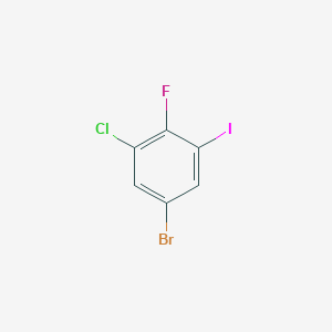 molecular formula C6H2BrClFI B6354357 5-bromo-1-chloro-2-fluoro-3-iodoBenzene CAS No. 56141-12-9