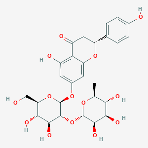 (2R)-5-Hydroxy-2-(4-hydroxyphenyl)-4-oxo-3,4-dihydro-2H-chromen-7-yl 2-O-(6-deoxy-alpha-L-mannopyranosyl)-beta-D-glucopyranoside