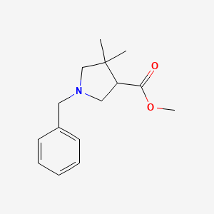 molecular formula C15H21NO2 B6354473 Methyl 1-benzyl-4,4-dimethylpyrrolidine-3-carboxylate CAS No. 885958-59-8