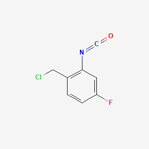 molecular formula C8H5ClFNO B6354553 1-(Chloromethyl)-4-fluoro-2-isocyanatobenzene CAS No. 67098-97-9