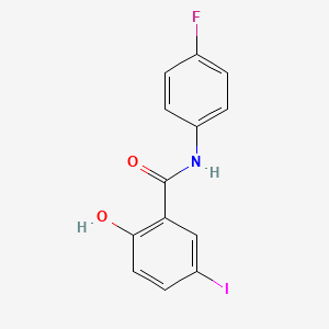 molecular formula C13H9FINO2 B6354573 N-(4-Fluoro-phenyl)-2-hydroxy-5-iodo-benzamide CAS No. 7161-63-9