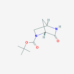 molecular formula C10H16N2O3 B6354608 tert-Butyl (1R,4R)-6-oxo-2,5-diazabicyclo[2.2.1]heptane-2-carboxylate CAS No. 1608499-23-5