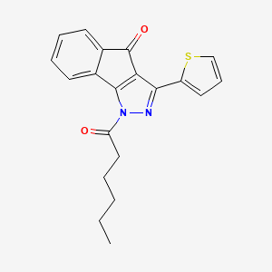1-Hexanoyl-3-(2-thienyl)indeno[2,3-d]pyrazol-4-one