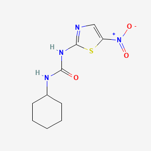 molecular formula C10H14N4O3S B6354638 1-Cyclohexyl-3-(5-nitro-thiazol-2-yl)-urea CAS No. 26173-36-4
