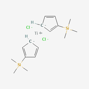 molecular formula C16H26Cl2Si2Ti B6354658 Dichlorobis(trimethylsilyl-pi-cyclopentadienyl)titanium CAS No. 59307-41-4
