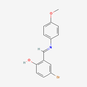 molecular formula C14H12BrNO2 B6354665 4-Bromo-2-{(e)-[(4-methoxyphenyl)imino]methyl}phenol;  >90% CAS No. 1227260-60-7