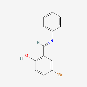 molecular formula C13H10BrNO B6354666 4-bromo-2-[(E)-(phenylimino)methyl]phenol CAS No. 15597-75-8