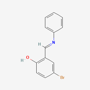molecular formula C13H10BrNO B6354666 4-Bromo-2-[(e)-(phenylimino)methyl]phenol;  >90% CAS No. 15597-75-8