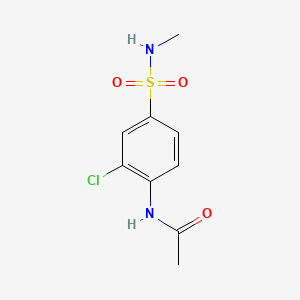 molecular formula C9H11ClN2O3S B6354671 N-(2-Chloro-4-methylsulfamoyl-phenyl)-acetamide, 95% CAS No. 68252-73-3