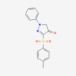 molecular formula C16H14N2O3S B6354707 3-((4-Methylphenyl)sulfonyl)-1-phenyl-2-pyrazolin-4-one CAS No. 1023537-32-7