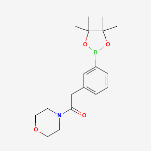 molecular formula C18H26BNO4 B6354733 1-(morpholin-4-yl)-2-[3-(4,4,5,5-tetramethyl-1,3,2-dioxaborolan-2-yl)phenyl]ethan-1-one CAS No. 2724208-46-0