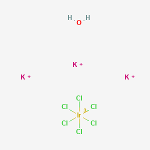 molecular formula Cl6H2IrK3O B6354736 Potassium hexachloroiridate(III) hydrate, Ir 33.4% CAS No. 35705-96-5