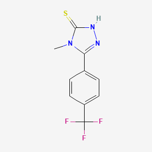 molecular formula C10H8F3N3S B6354741 4-Methyl-5-(4-trifluoromethyl-phenyl)-4H-[1,2,4]triazole-3-thiol CAS No. 848080-01-3