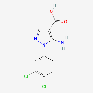 molecular formula C10H7Cl2N3O2 B6354760 5-Amino-1-(3,4-dichlorophenyl)-1H-pyrazole-4-carboxylic acid CAS No. 1225904-12-0