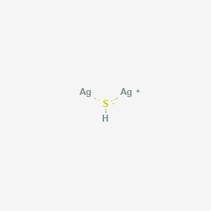 molecular formula Ag2HS B6354763 Silver(I) sulfide, 99.9% (87% Ag) CAS No. 21548-73-2