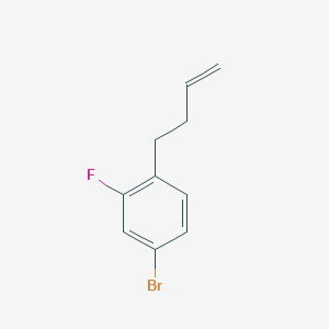 molecular formula C10H10BrF B6354801 4-(4-Bromo-2-fluorophenyl)-1-butene CAS No. 861697-08-7