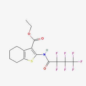Ethyl 2-(2,2,3,3,4,4,4-heptafluorobutanoylamino)-4,5,6,7-tetrahydrobenzo[b]thiophene-3-carboxylate