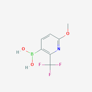 molecular formula C7H7BF3NO3 B6354869 6-Methoxy-2-(trifluoromethyl)pyridine-3-boronic acid CAS No. 2096338-27-9