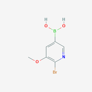 molecular formula C6H7BBrNO3 B6354895 2-Bromo-3-methoxypyridine-5-boronic acid CAS No. 2121512-64-7