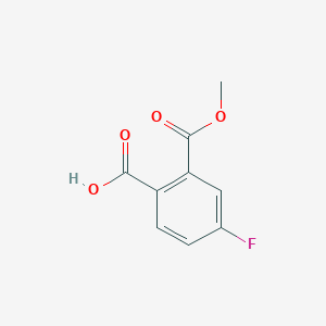 molecular formula C9H7FO4 B6354926 4-Fluoro-2-(methoxycarbonyl)benzoic acid CAS No. 1379192-12-7