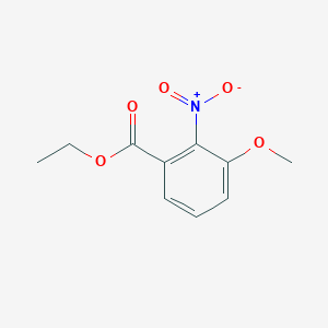 molecular formula C10H11NO5 B6354934 3-Methoxy-2-nitro-benzoic acid ethyl ester, 97% CAS No. 10573-02-1