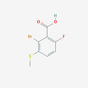 molecular formula C8H6BrFO2S B6354939 2-Bromo-6-fluoro-3-(methylsulfanyl)benzoic acid CAS No. 1824583-55-2