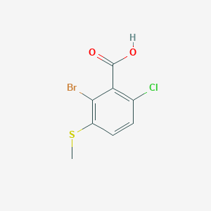 molecular formula C8H6BrClO2S B6354947 2-Bromo-6-chloro-3-(methylthio)benzoic acid CAS No. 1823052-34-1