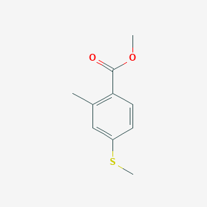 molecular formula C10H12O2S B6354968 Methyl 2-methyl-4-(methylsulfanyl)benzoate CAS No. 1822631-90-2