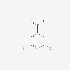 molecular formula C9H9ClO2S B6354983 Methyl 3-chloro-5-(methylsulfanyl)benzoate, 95% CAS No. 1824578-68-8