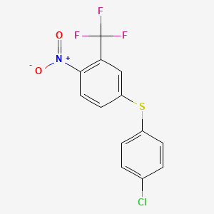 molecular formula C13H7ClF3NO2S B6354992 4-Chlorophenyl-[4-nitro-3-(trifluoromethyl)phenyl]sulfide CAS No. 2088942-38-3