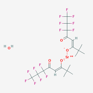 molecular formula C20H22F14O4Sr+2 B6355021 strontium bis(6,6,7,7,8,8,8-heptafluoro-2,2-dimethyloctane-3,5-dione) CAS No. 125009-58-7