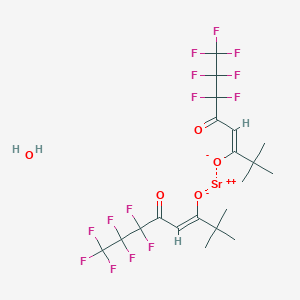 molecular formula C20H22F14O5Sr B6355021 Bis(6,6,7,7,8,8,8-heptafluoro-2,2-dimethyl-3,5-octanedionate)strontium hydrate [Sr(FOD)2] CAS No. 125009-58-7